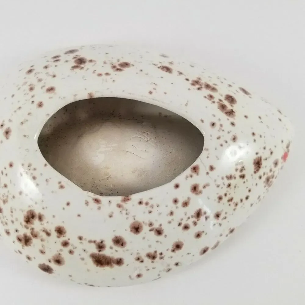 Vintage Ashtray Atomic Boomerang Mid Century Splatter Drip Glaze Ceramic